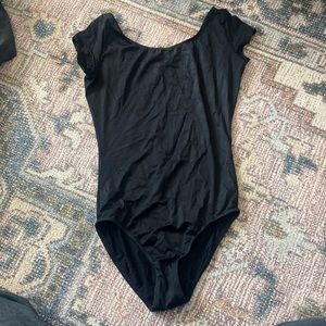 Bloch cap sleeve black leotard